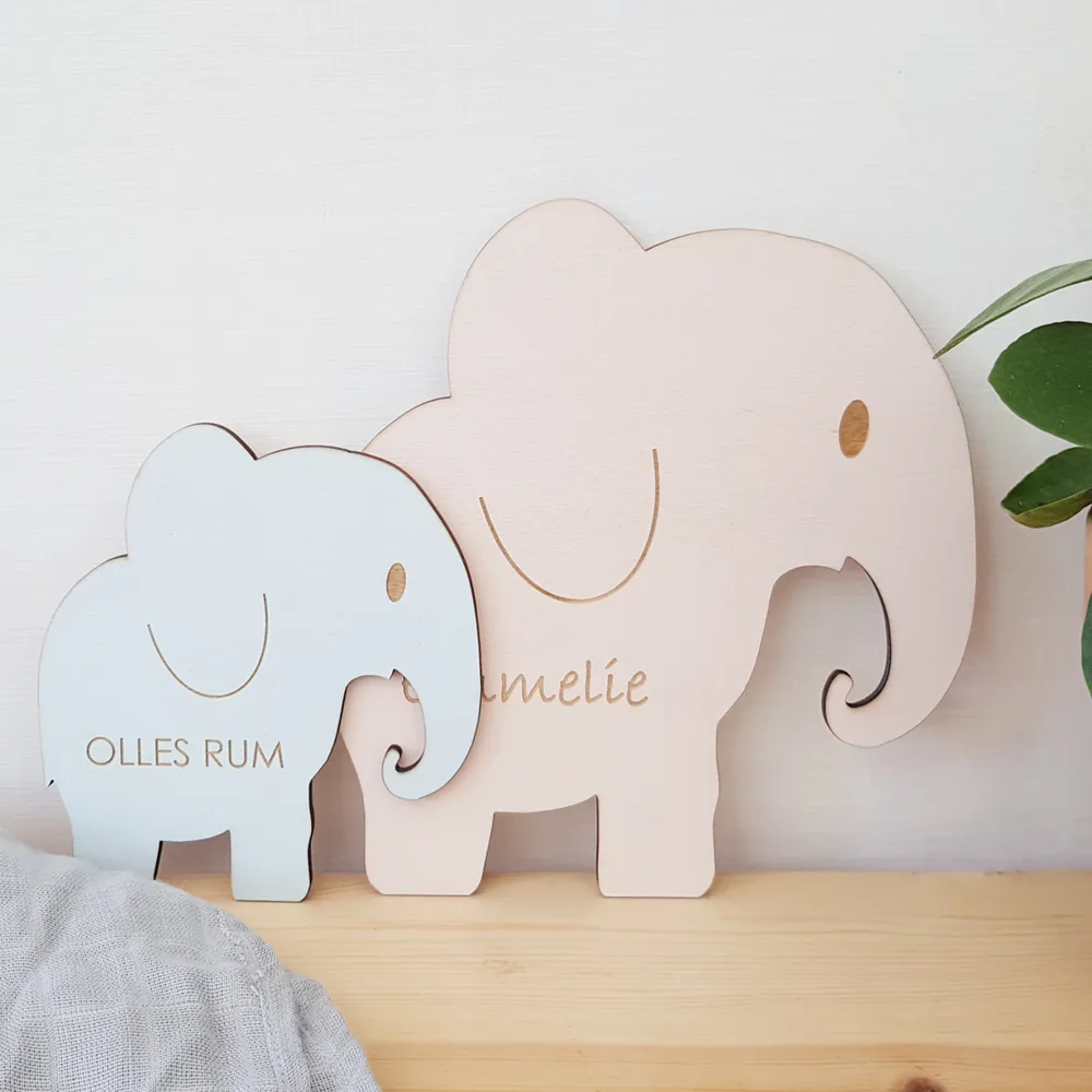 Sweet Signs elefant namnskylt till barnrum