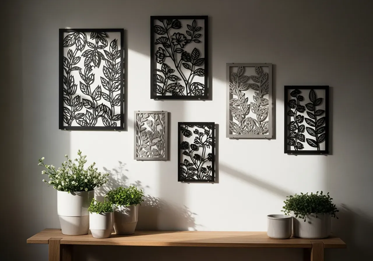 Dekorativa kaktusar i metall