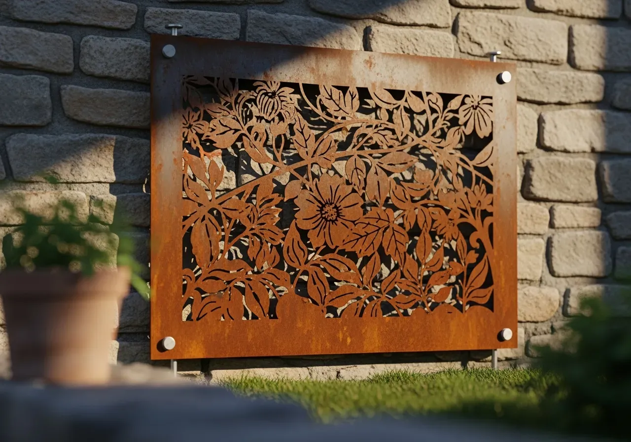 Ros tulpan och maskros i metall