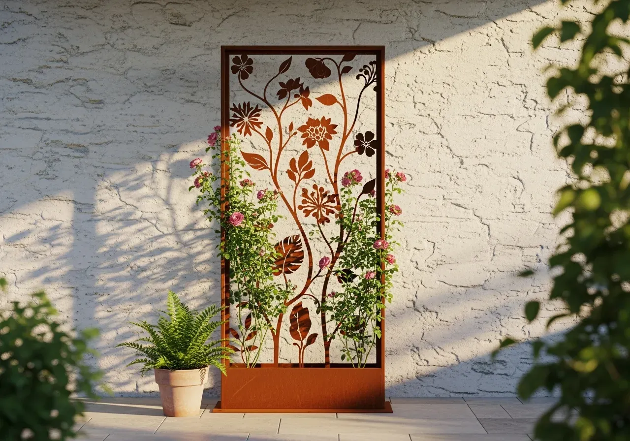 Tall snödroppe och pelargon i metall